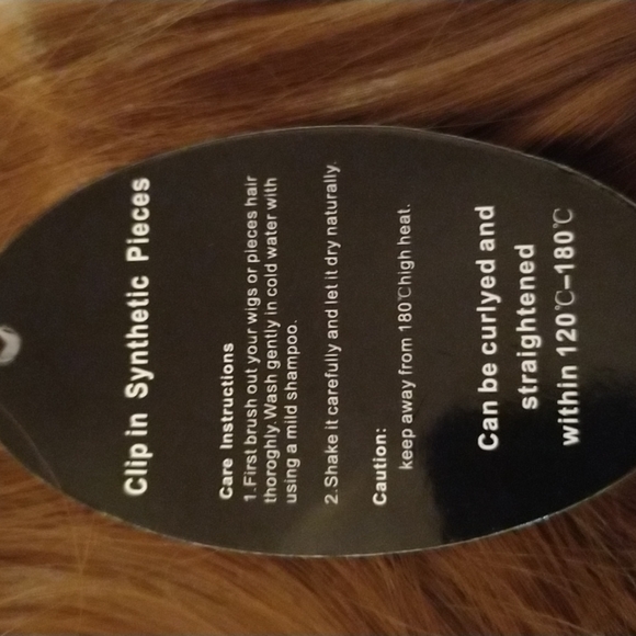 🌺Gorgeous auburn clip in high temp 23" wavy extensions🪷 - Picture 5 of 6